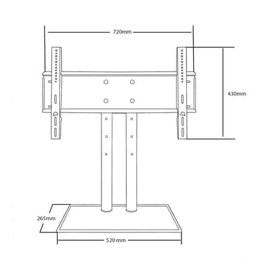 SH 4070B Desktop Mount Drawing