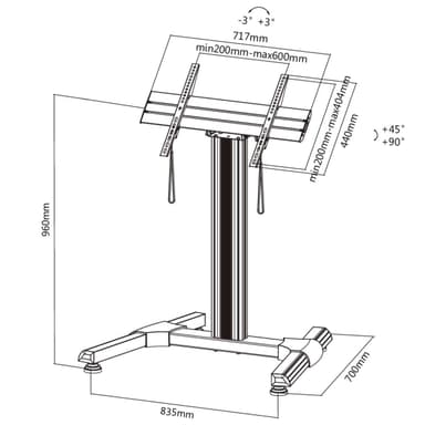 SH 64TFS Floor Stand Drawing