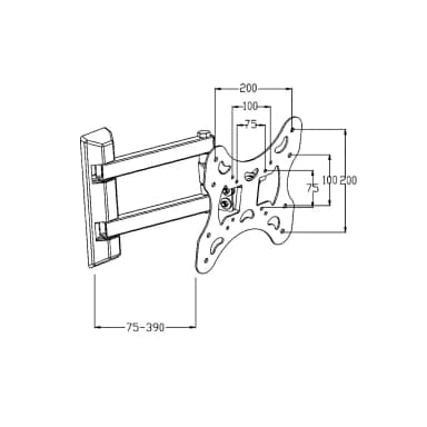 SH 30P TV Wall Bracket Drawing