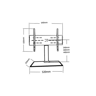SH 3765B Desktop Stand Drawing