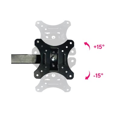 Rear View of PM 101PW Full Motion Single Arm TV Wall Bracket