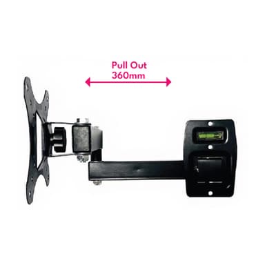Side Profile of PM 101PW Full Motion Single Arm TV Wall Mount