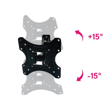 Rear View of PM 202PW Full Motion Single Arm TV Wall Mount
