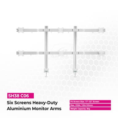SH38 C06 Articulating Six Monitor Mount Writeup Image