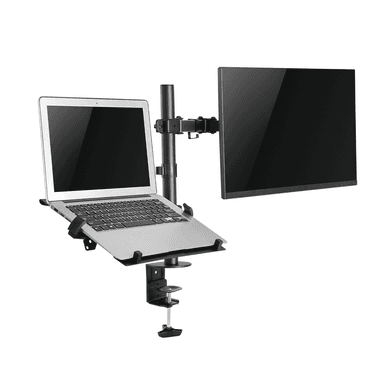 Front View of SH 0240KN Articulating Double Monitor Arm