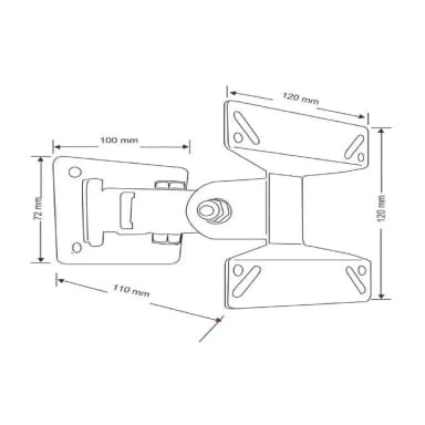 SH 10P TV Wall Bracket Drawing