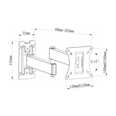 SH 21P TV Wall Bracket Drawing