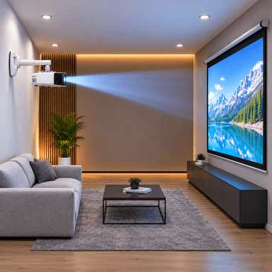 SH S05P Projector Ceiling Mount Scenery Image