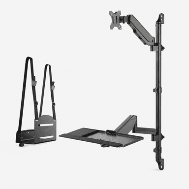 Side Profile of SH W04-01 Ergonomic Single Monitor Mount
