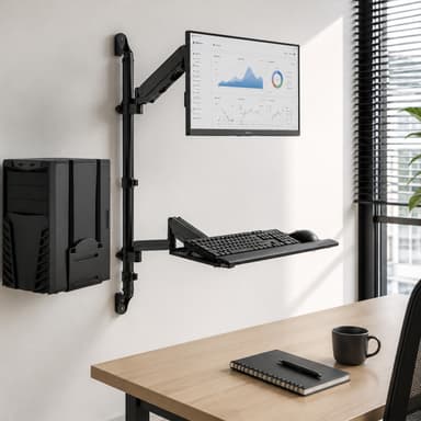 SH W04-01 Ergonomic Single Monitor Arm Scenery Image