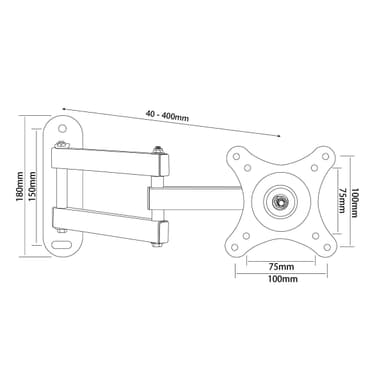 SH 1010P TV Wall Bracket Drawing