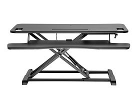 Gas Spring Sit-Stand Desk Converter With Keyboard Tray Ergonomic Mount