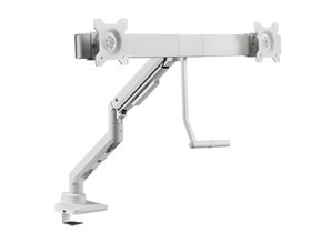 Fabulous Desk-Mounted Gas Spring Dual Mointor Arm With USB-A/USB-C Ports